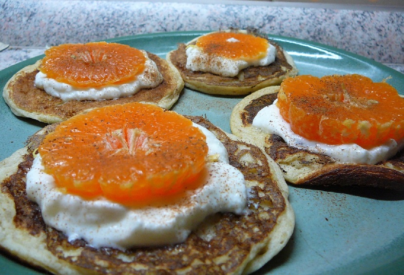 Lehké a zdravé lívanečky z ricotty s mandarinkou
